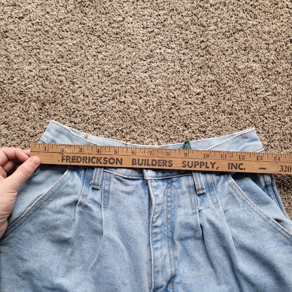 American Eagle Authentic Mountain Blue Denim Womens Jeans 7/8 Vintage Pleated - Picture 9 of 11